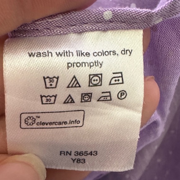 Lauren Ralph Lauren Mens Shirt Size Large Purple Polka Dot Button Down Casual - Picture 6 of 11